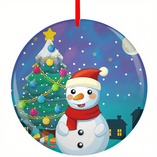 Snowman Series Christmas Tree Blessing DIY Acrylic Pendant