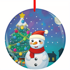 Snowman Series Christmas Tree Blessing DIY Acrylic Pendant