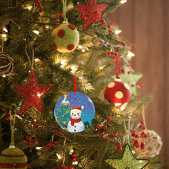 Snowman Series Christmas Tree Blessing DIY Acrylic Pendant