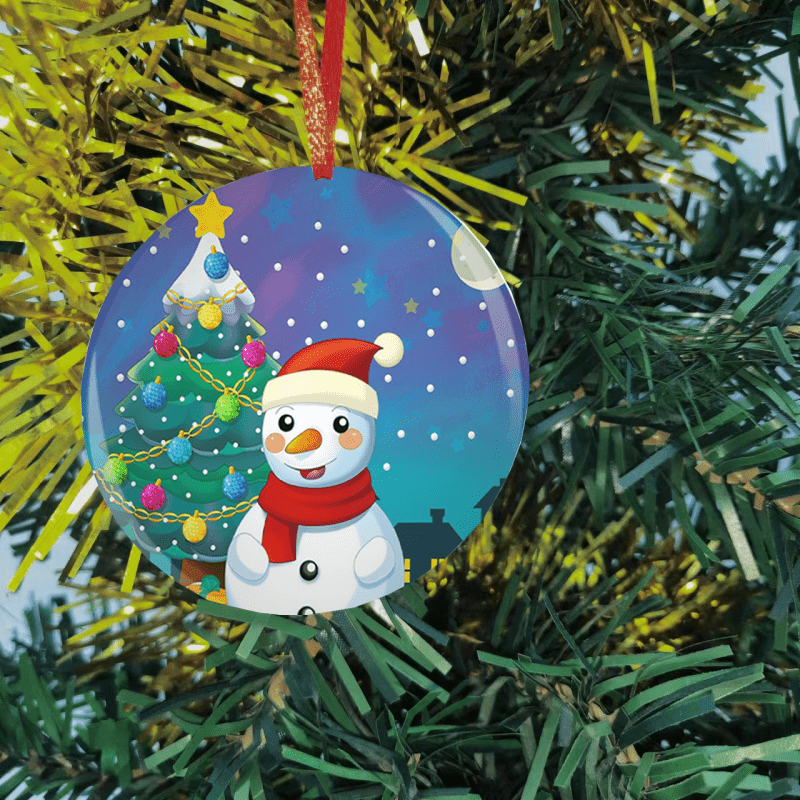 Snowman Series Christmas Tree Blessing DIY Acrylic Pendant