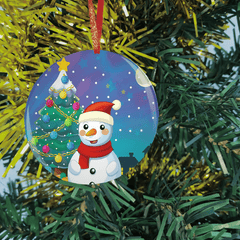 Snowman Series Christmas Tree Blessing DIY Acrylic Pendant