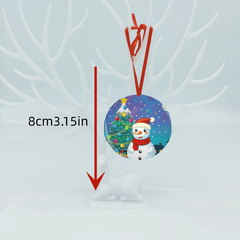 Snowman Series Christmas Tree Blessing DIY Acrylic Pendant
