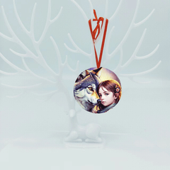 Wolf Little Girl Christmas Tree DIY Acrylic Pendant Blessing