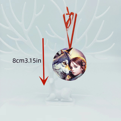 Wolf Little Girl Christmas Tree DIY Acrylic Pendant Blessing