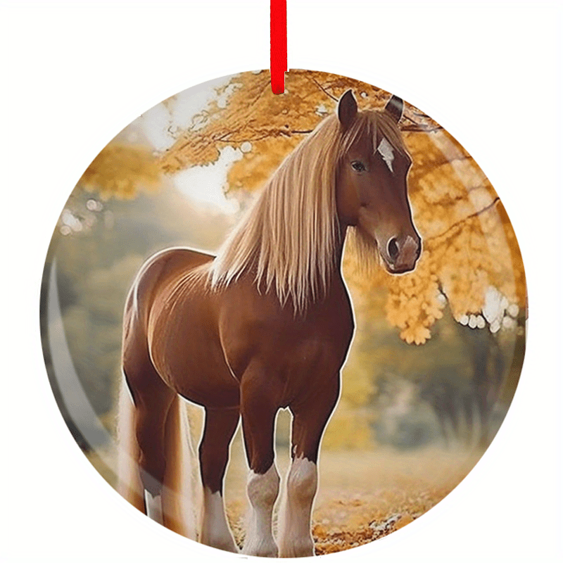 Pony Christmas Tree Blessing Holiday Pendant DIY Acrylic Pendant