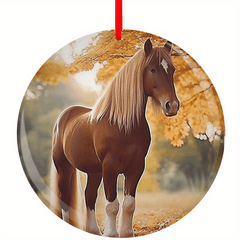 Pony Christmas Tree Blessing Holiday Pendant DIY Acrylic Pendant