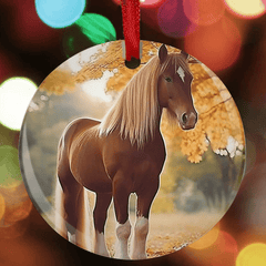 Pony Christmas Tree Blessing Holiday Pendant DIY Acrylic Pendant