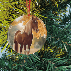 Pony Christmas Tree Blessing Holiday Pendant DIY Acrylic Pendant
