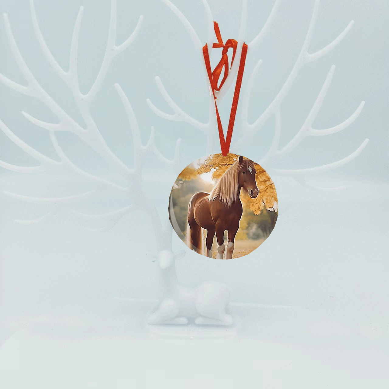 Pony Christmas Tree Blessing Holiday Pendant DIY Acrylic Pendant
