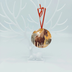 Pony Christmas Tree Blessing Holiday Pendant DIY Acrylic Pendant