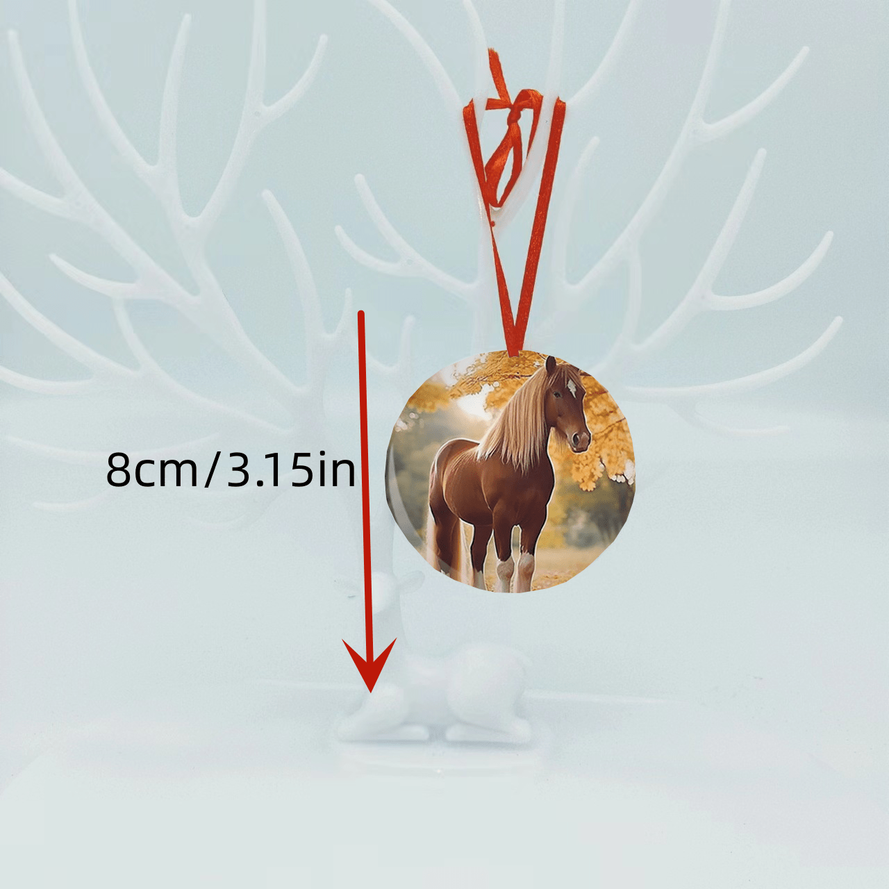 Pony Christmas Tree Blessing Holiday Pendant DIY Acrylic Pendant