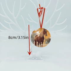 Pony Christmas Tree Blessing Holiday Pendant DIY Acrylic Pendant