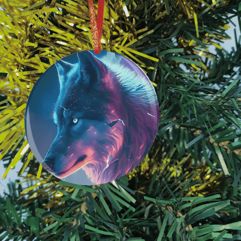 Wolf Series Christmas Tree Blessings DIY Acrylic Ornaments