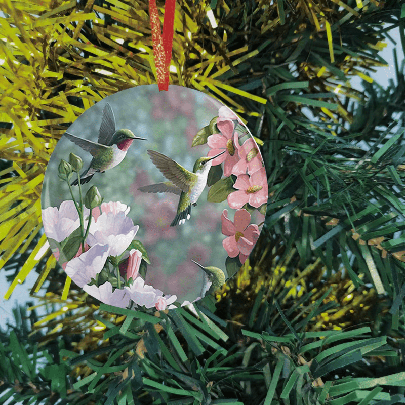 Bird Series Christmas Tree Blessing Acrylic Pendant DIY Holiday Pendant