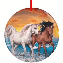 Horse Series Christmas Tree Blessing DIY Acrylic Pendant