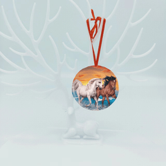 Horse Series Christmas Tree Blessing DIY Acrylic Pendant