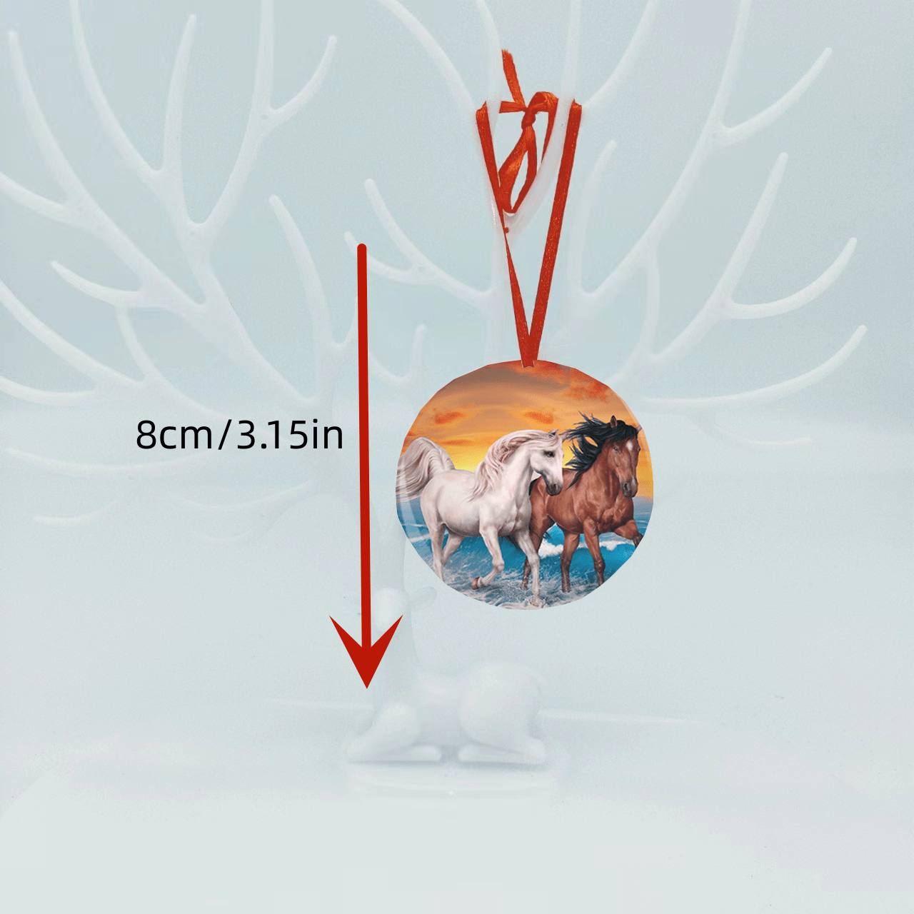 Horse Series Christmas Tree Blessing DIY Acrylic Pendant