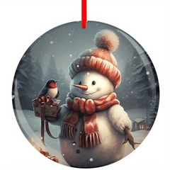 Snowman Christmas Tree Blessing DIY Acrylic Pendant Holiday Pendant
