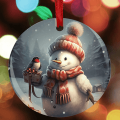 Snowman Christmas Tree Blessing DIY Acrylic Pendant Holiday Pendant