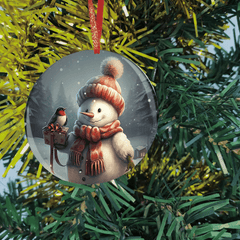 Snowman Christmas Tree Blessing DIY Acrylic Pendant Holiday Pendant