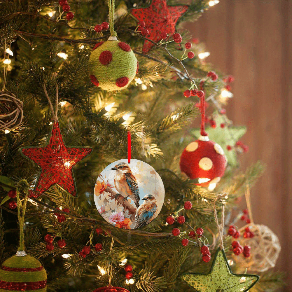 Bird Series Christmas Tree Blessing Pendant DIY Acrylic Holiday Pendant