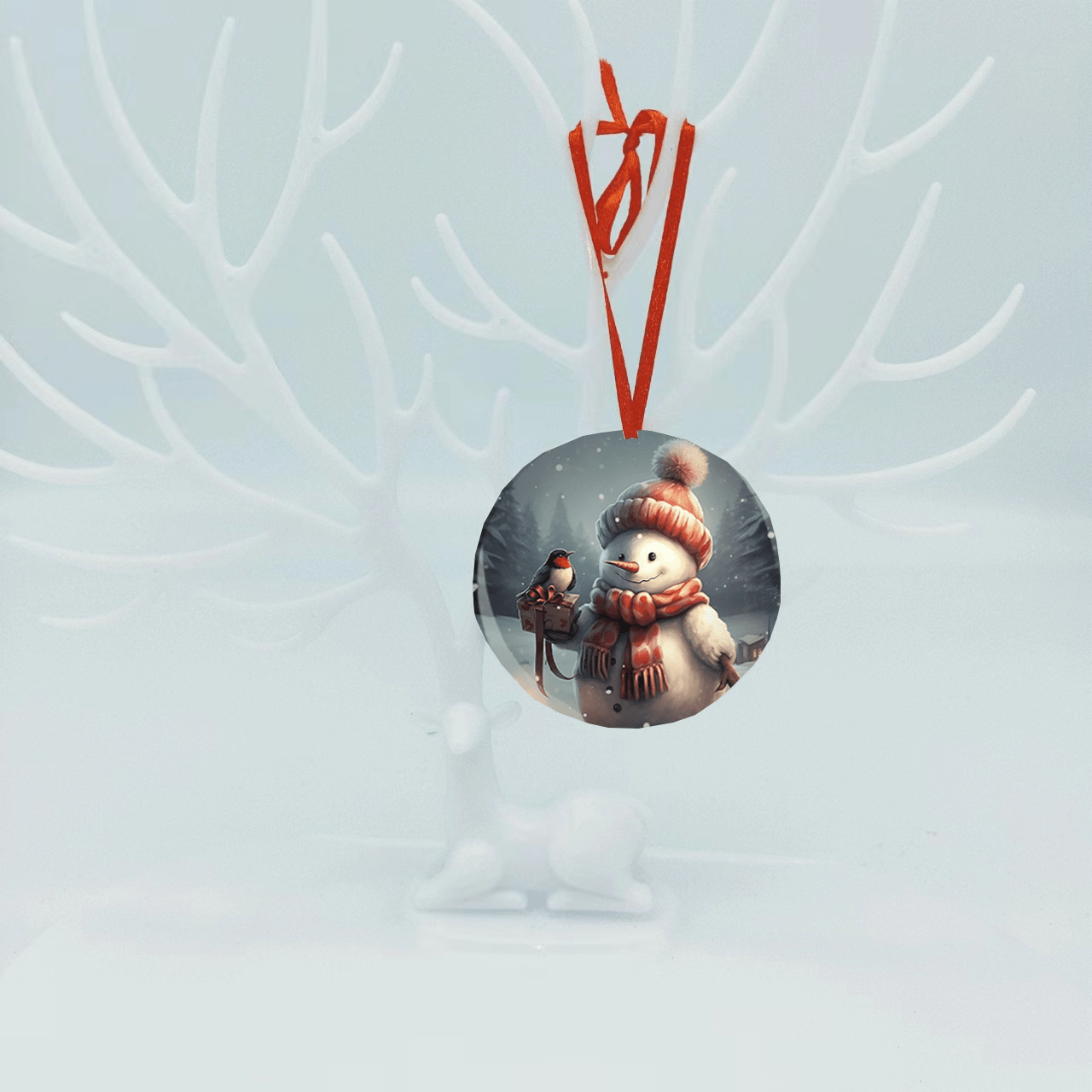 Snowman Christmas Tree Blessing DIY Acrylic Pendant Holiday Pendant