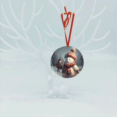 Snowman Christmas Tree Blessing DIY Acrylic Pendant Holiday Pendant