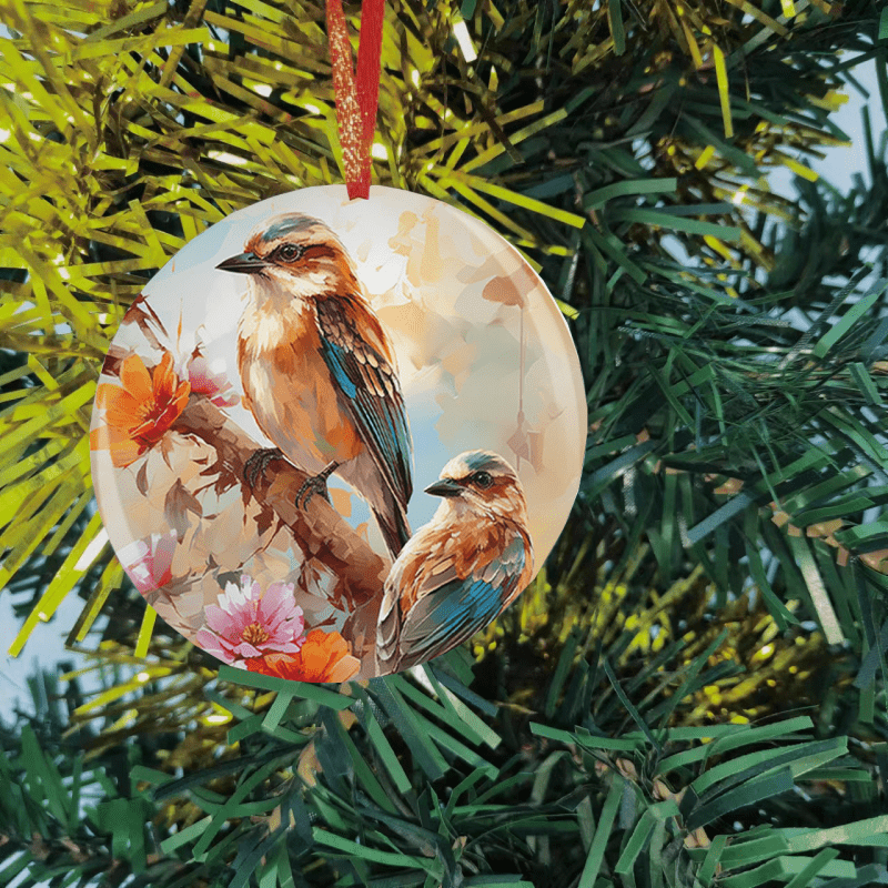 Bird Series Christmas Tree Blessing Pendant DIY Acrylic Holiday Pendant