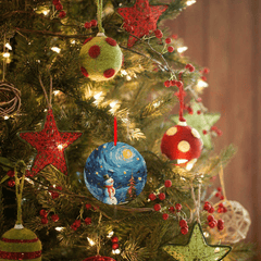 Snowman Christmas Tree Pendant Holiday Blessing DIY Acrylic