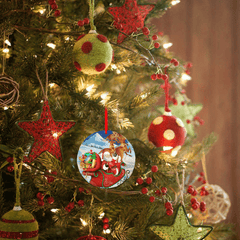 Santa Claus Christmas Tree Blessing Acrylic Pendant DIY