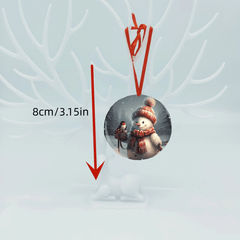 Snowman Christmas Tree Blessing DIY Acrylic Pendant Holiday Pendant