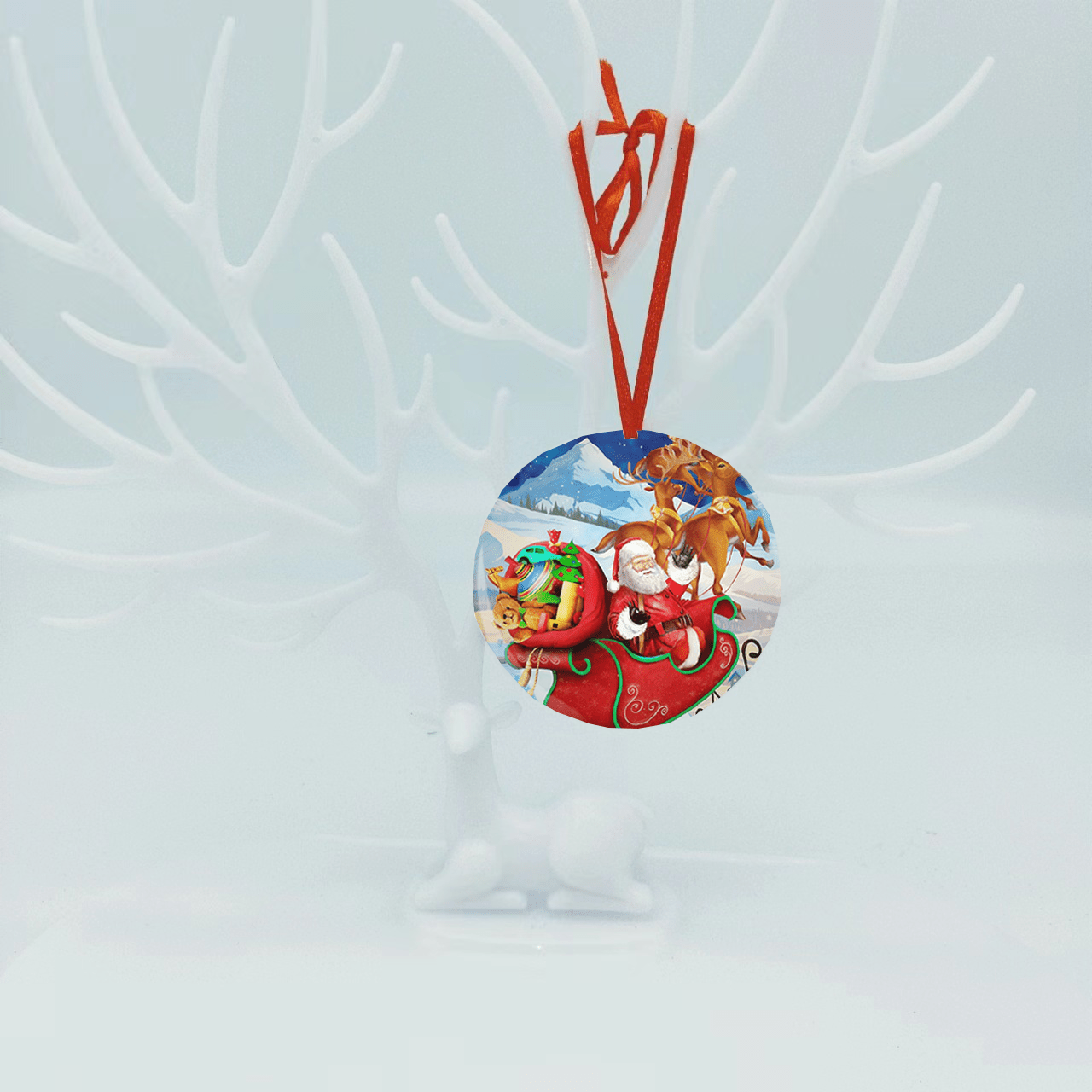 Santa Claus Christmas Tree Blessing Acrylic Pendant DIY