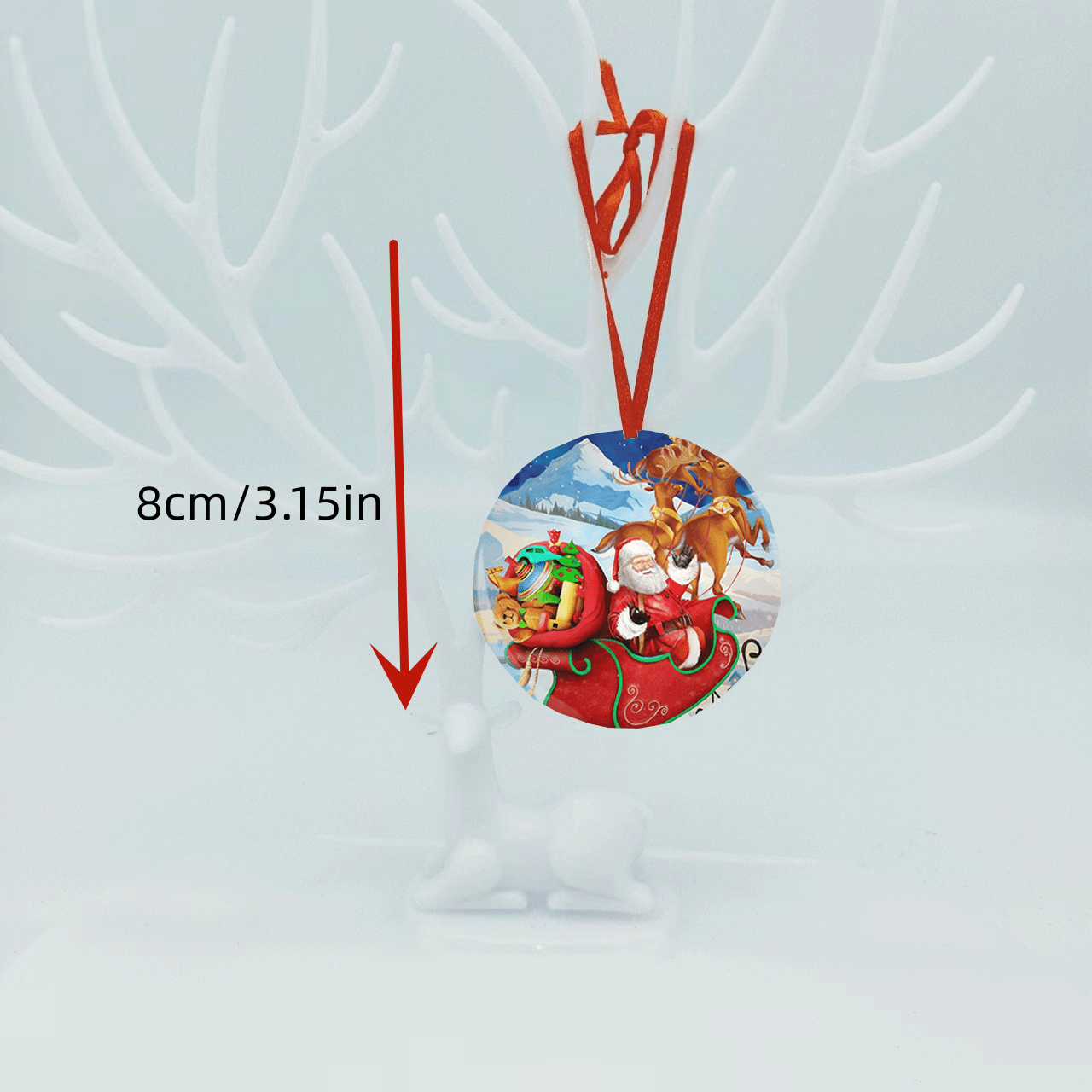 Santa Claus Christmas Tree Blessing Acrylic Pendant DIY
