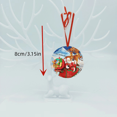 Santa Claus Christmas Tree Blessing Acrylic Pendant DIY