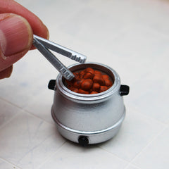 Dollhouse Food Toy Supermarket Tea Egg Cooker Soup Pot Model