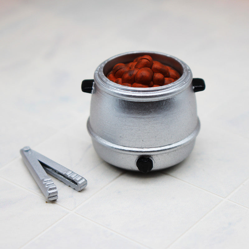 Dollhouse Food Toy Supermarket Tea Egg Cooker Soup Pot Model