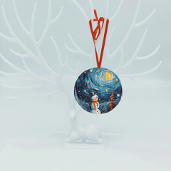 Snowman Christmas Tree Pendant Holiday Blessing DIY Acrylic