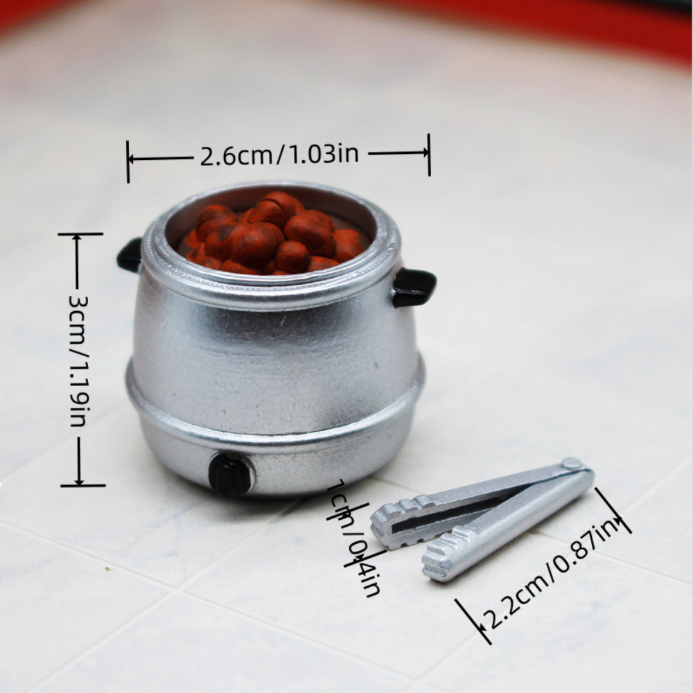 Dollhouse Food Toy Supermarket Tea Egg Cooker Soup Pot Model