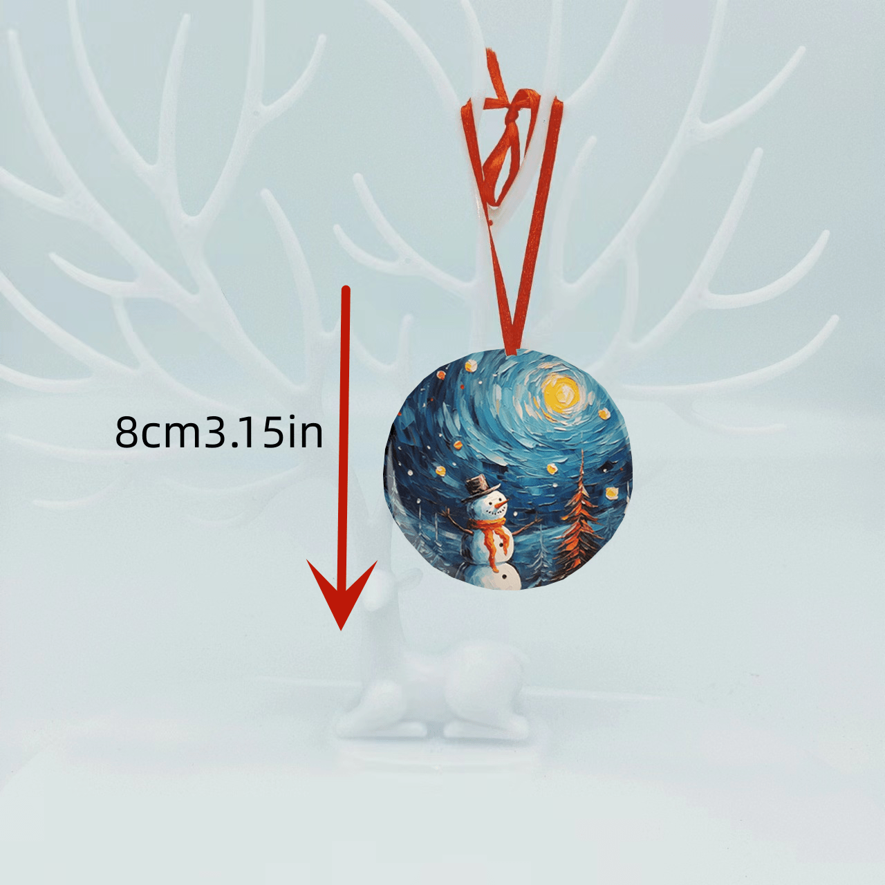 Snowman Christmas Tree Pendant Holiday Blessing DIY Acrylic