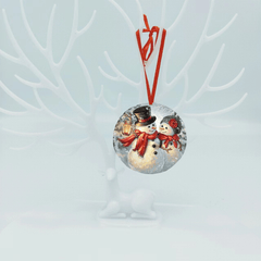 Snowman Christmas Tree Blessing Acrylic Pendant DIY Holiday Decor