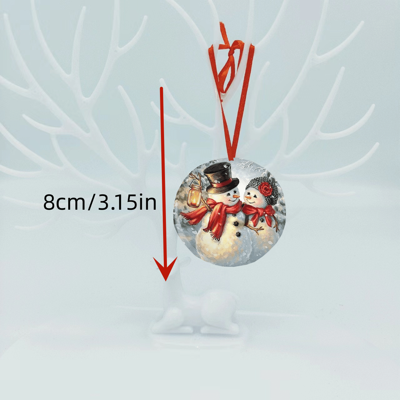 Snowman Christmas Tree Blessing Acrylic Pendant DIY Holiday Decor