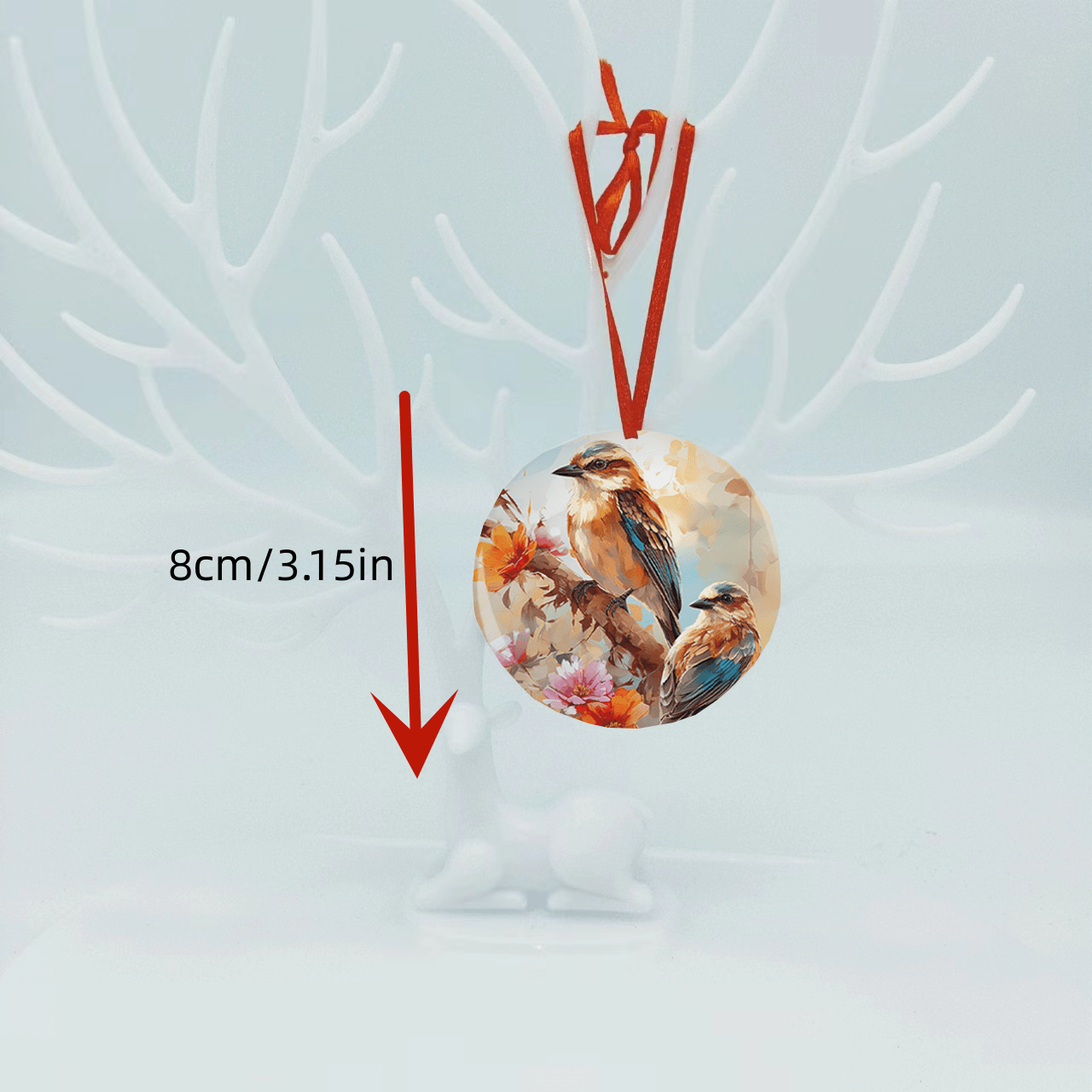 Bird Series Christmas Tree Blessing Pendant DIY Acrylic Holiday Pendant