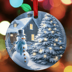 Snowman Christmas Tree Blessing DIY Acrylic Pendant Holiday Pendant