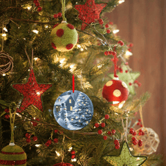Snowman Christmas Tree Blessing DIY Acrylic Pendant Holiday Pendant