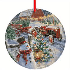 Snowman Christmas Tree Blessing DIY Acrylic Pendant