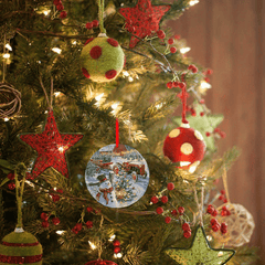 Snowman Christmas Tree Blessing DIY Acrylic Pendant