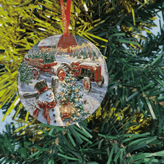 Snowman Christmas Tree Blessing DIY Acrylic Pendant