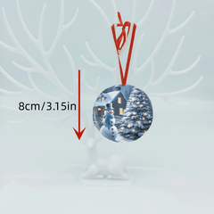 Snowman Christmas Tree Blessing DIY Acrylic Pendant Holiday Pendant