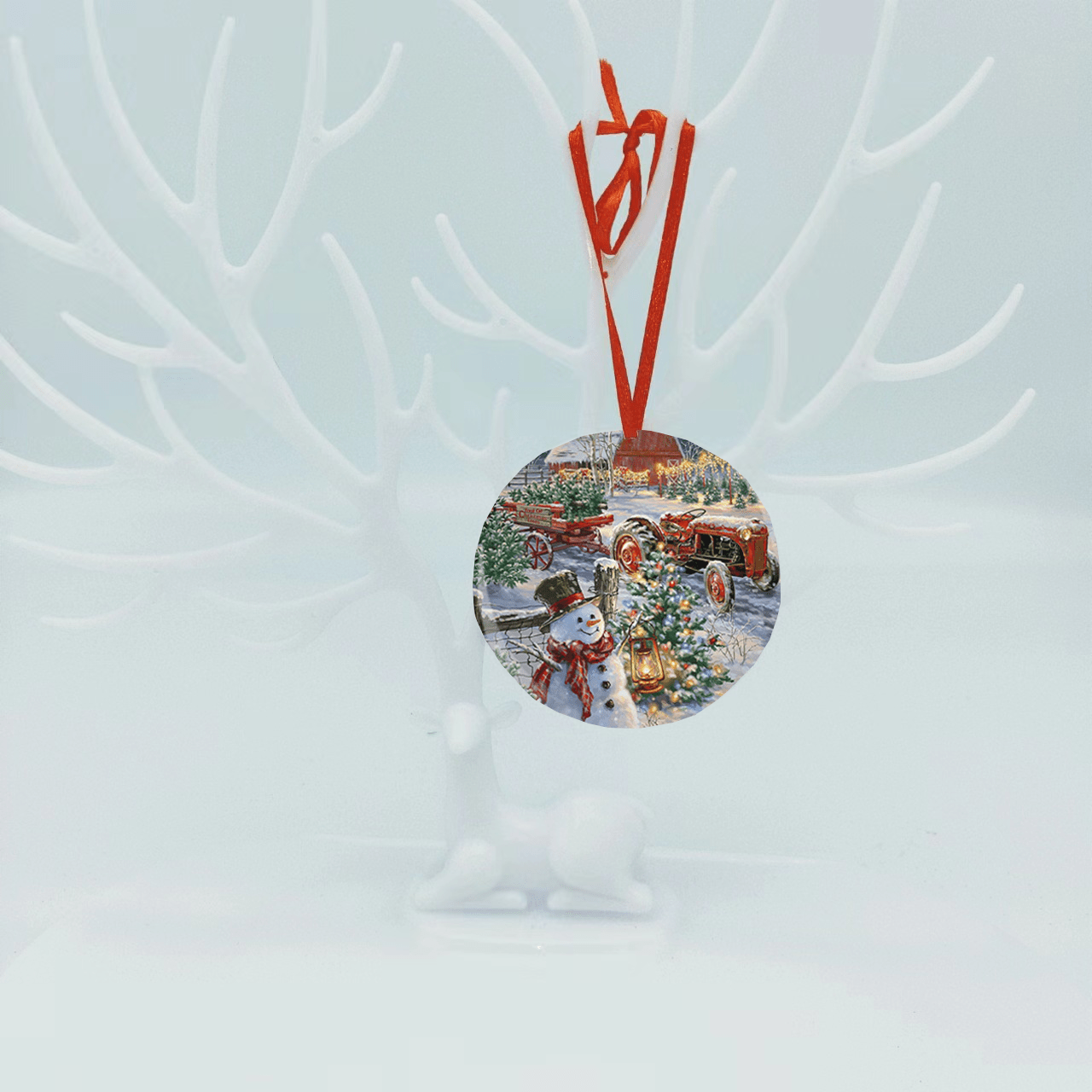 Snowman Christmas Tree Blessing DIY Acrylic Pendant