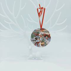 Snowman Christmas Tree Blessing DIY Acrylic Pendant